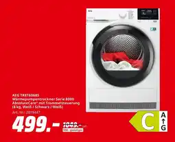 MediaMarkt Aeg tr8t60685 wärmepumpentrockner serie 8000 absolutecare mit trommelsteuerung Angebot