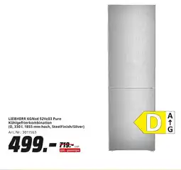 MediaMarkt Liebherr kgnsd 52vc03 pure kühlgefrierkombination Angebot