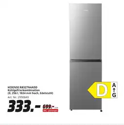 MediaMarkt Hisense rb327n4add kühlgefrierkombination Angebot