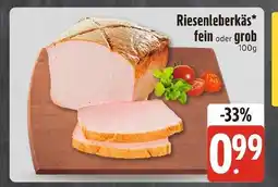 Edeka Riesenleberkäs fein Angebot