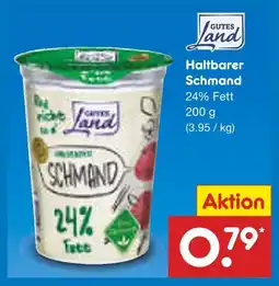 Netto Marken-Discount Gutes land haltbarer schmand Angebot