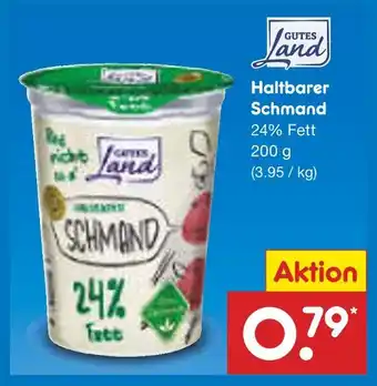 Netto Marken-Discount Gutes land haltbarer schmand Angebot