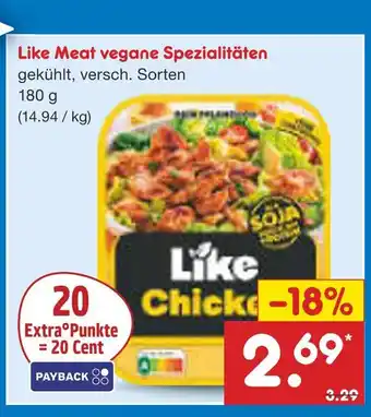 Netto Marken-Discount Like meat vegane spezialitäten Angebot