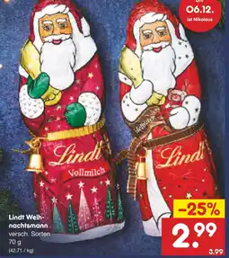 Netto Marken-Discount Lindt weihnachtsmann vollmilch Angebot