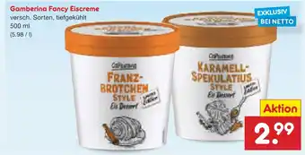 Netto Marken-Discount Gamberina franzbrötchen style eiscreme Angebot