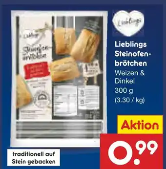 Netto Marken-Discount Lieblings steinofenbrötchen Angebot