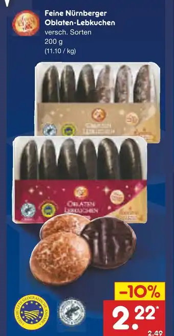Netto Marken-Discount Feine nürnberger oblaten-lebkuchen Angebot