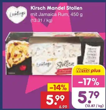 Netto Marken-Discount Lieblings kirsch mandel stollen Angebot