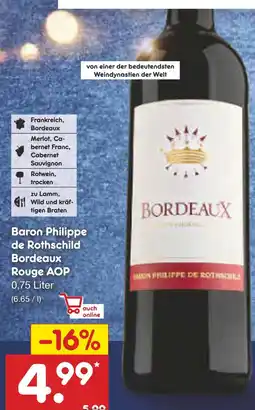 Netto Marken-Discount Baron philippe de rothschild bordeaux rouge aop Angebot