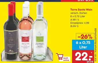 Netto Marken-Discount Torre santa wein Angebot