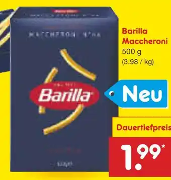 Netto Marken-Discount Barilla maccheroni Angebot