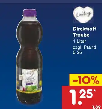 Netto Marken-Discount Direktsaft traube Angebot