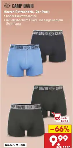 Netto Marken-Discount Camp david herren retroshorts, 2er pack Angebot