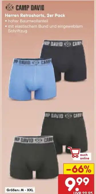 Netto Marken-Discount Camp david herren retroshorts, 2er pack Angebot