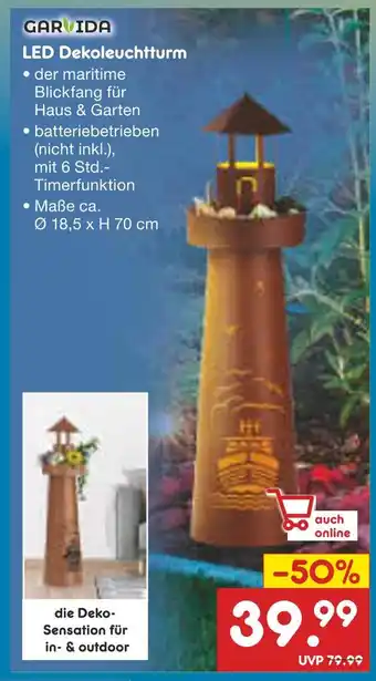 Netto Marken-Discount Garvida led dekoleuchtturm Angebot