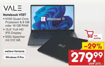 Netto Marken-Discount Vale notebook v15t Angebot