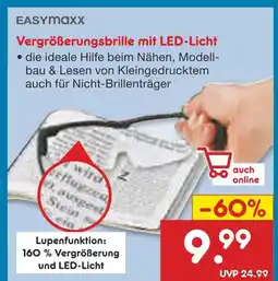 Netto Marken-Discount Easymaxx vergrößerungsbrille mit led-licht Angebot