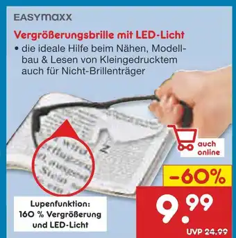 Netto Marken-Discount Easymaxx vergrößerungsbrille mit led-licht Angebot