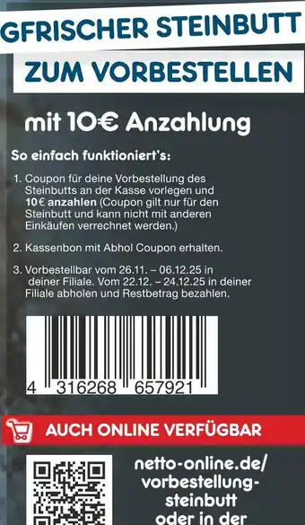 Netto Marken-Discount Frischer steinbutt Angebot