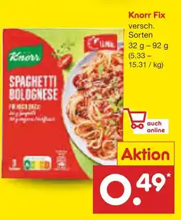 Netto Marken-Discount Knorr fix spaghetti bolognese Angebot