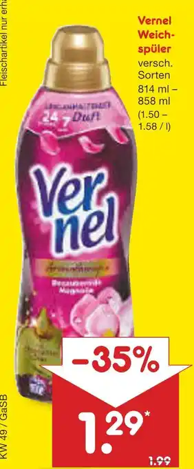 Netto Marken-Discount Vernel weichspüler Angebot