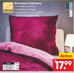 Netto Marken-Discount Bettwäsche cashmere Angebot