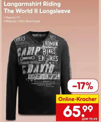 Netto Marken-Discount Langarmshirt riding the world ii longsleeve Angebot