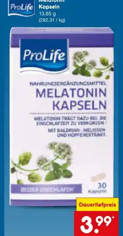 Netto Marken-Discount Prolife melatonin kapseln Angebot