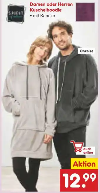 Netto Marken-Discount Spirit damen oder herren kuschelhoodie Angebot