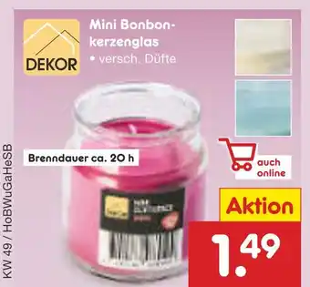 Netto Marken-Discount Dekor mini bonbonkerzenglas Angebot