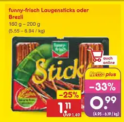 Netto Marken-Discount Funny-frisch laugensticks oder brezli Angebot