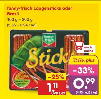 Netto Marken-Discount Funny-frisch laugensticks oder brezli Angebot