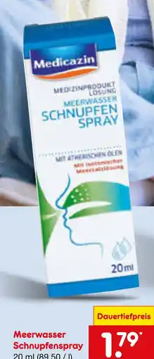 Netto Marken-Discount Medicazin meerwasser schnupfenspray Angebot