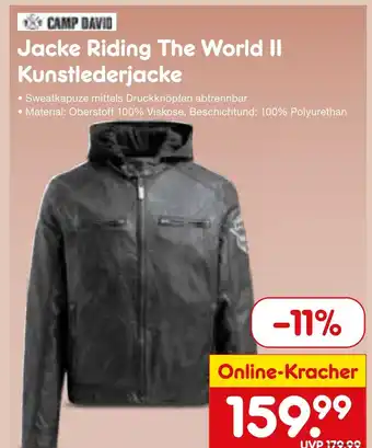Netto Marken-Discount Camp david jacke riding the world ii kunstlederjacke Angebot