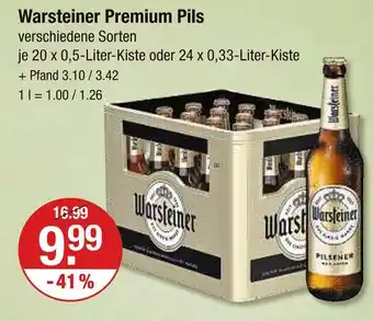 V Markt Warsteiner premium pils Angebot