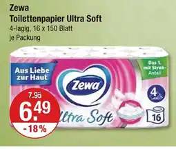 V Markt Zewa toilettenpapier ultra soft Angebot