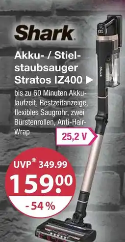 V Markt Shark akku- / stielstaubsauger stratos iz400 Angebot