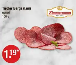 V Markt Zimmermann tiroler bergsalami Angebot