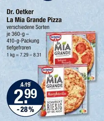V Markt Dr. oetker la mia grande pizza Angebot