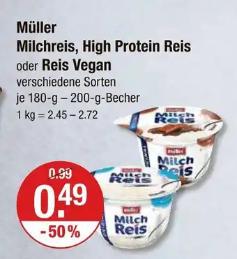 V Markt Müller milchreis Angebot