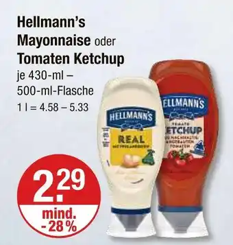 V Markt Hellmann's mayonnaise Angebot