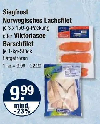 V Markt Siegfrost norwegisches lachsfilet Angebot