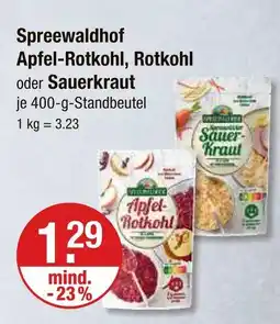 V Markt Spreewaldhof apfel-rotkohl Angebot