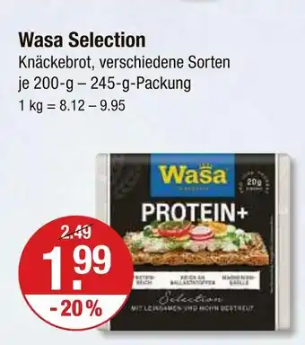 V Markt Wasa selection protein+ Angebot