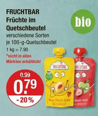 V Markt Fruchtbar früchte im quetschbeutel Angebot