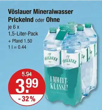 V Markt Vöslauer mineralwasser prickelnd Angebot