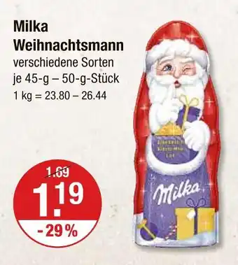 V Markt Milka weihnachtsmann Angebot