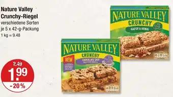 V Markt Nature valley crunchy-riegel hafer & honig Angebot
