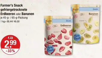 V Markt Farmer's snack gefriergetrocknete erdbeeren Angebot