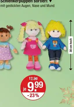 V Markt Schlenkerpuppen sortiert Angebot